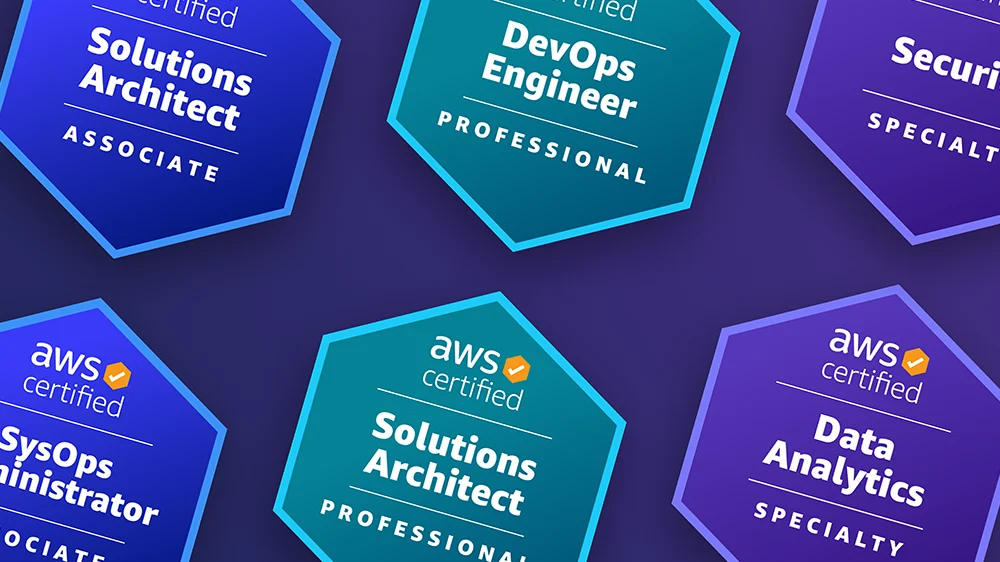 AWS certification badges